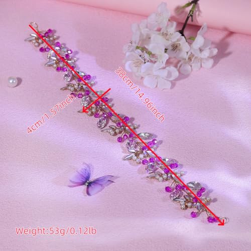 MaxxCloud Floral Alloy Rhinestone Bridal Belt-Waist Chain Sash for Wedding Dresses&Evening Gowns,Floral Bridal Accessory3