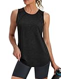 Crewhpo Tee Shirt Femme Sport sans Manches Débardeur Sport Col Rond Debardeur Running Séch...