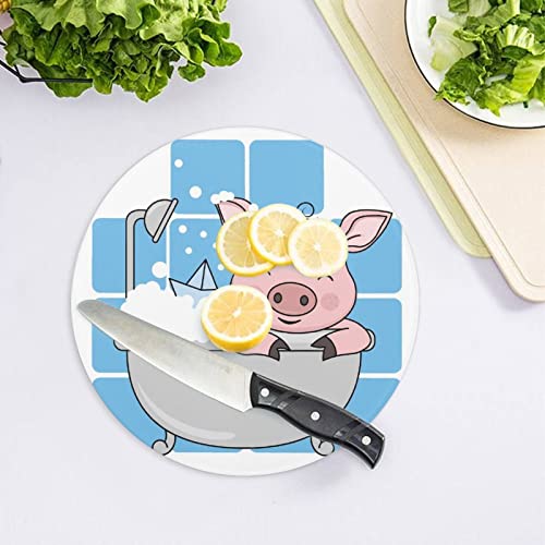 Planche à découper en verre Cochon pour protéger le plan de travail des plats chauds