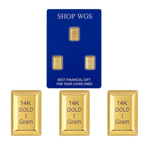 SHOP WGS Gold Bar 14K Yellow Gold Bullion Gold Bars for Collectible & Value Storage Gifts for Him & Her (12 Gram)