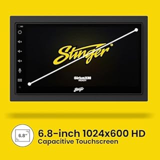 Stinger Wrangler JK (2007-17) 6.8" Stereo Replacement HD Touchscreen Double Din Radio, Certified Wireless Android Auto, Apple CarPlay, Bluetooth, Dual USB, SWC, All-in-one Dash Kit & Interface