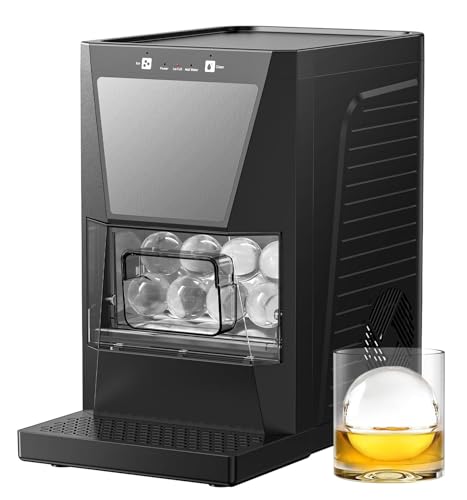 DOQAUS Clear Ice Cube Maker, 2.2 Inches Ice Ball Maker Machine