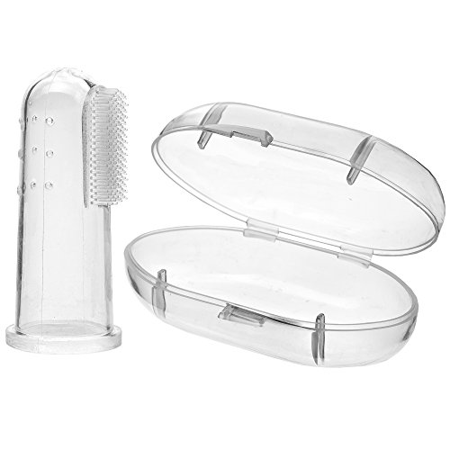 Original Fingerzahnbürste zum Zähneputzen - Zähne putzen lernen mit Baby Fingerling Zahnbürste (3 Stück) Cover