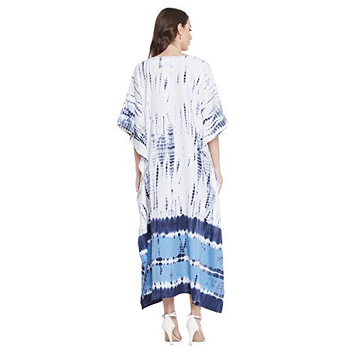 Image of Oussum Women Kaftan Plus Size Polyester Summer Lightweight Caftan Swimsuit Cover Ups Maxi African Mumu Lounge House Dress
