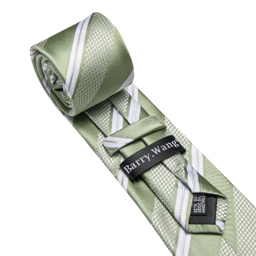 Image of Barry.Wang Mens Tie Set Plaid Check Neckties Formal Business Wedding Luxury Pocket Square Cufflinks