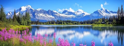 Bimkole 5D 大きい ダイヤモンドアート 湖 ダイヤモンドアート キット 絵画 風景 クロスステッチ フルドリル クリスタル ラインストーン 刺繍 DIY アート クラフト ホーム ウォールデコ 30x40 cm