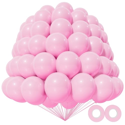 Image of 200pcs Light Pink Balloons 5 Inch, Small Mini Latex Balloons for Party Birthday Baby Shower Anniversary Festival Arch Garland Decoration