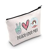 MRI Tech Kosmetiktasche, Radiologie-Geschenk, Peace Love MRI, gebrochenes weiß, big, Peace Love MRI UK