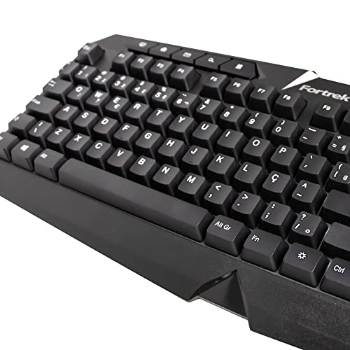 Teclado Gamer Multimidia Spider Black RGB Rainbow Preto Fortrek