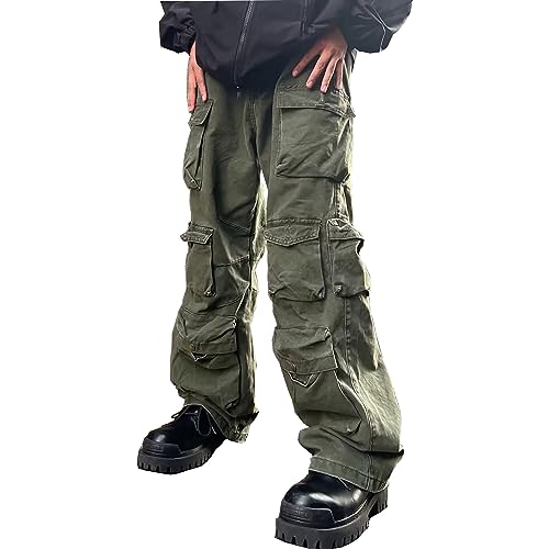 Cargo Jogger Pants for Men - Japanese High Street Punk Harem Style - Functional Streetwear - Mens Fashion Pants