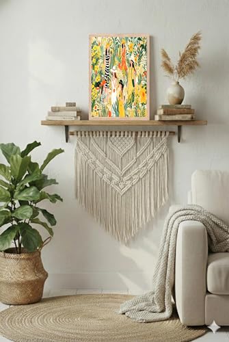 Image of BLINKART Wiliam Moris Aesthetic Modern Art Walls With Frame | Natural Wood Texture | Living Room Bedroom Office Wall Decoration | Poster Home Decor Frames Wall Bedroom | 12x8 Inches (D341)