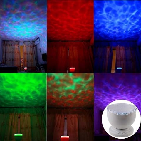 Ocean LED Lamp, Fletion Multicolor Aurora Master Wave Light Romantic Fantastic Star Relax Night Projector Light with Soothing Relaxing Music Mini Speaker, Automatic Sleep Auto Shut Down After 1 Hour Cover