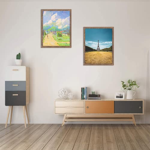 Golden State Art, 18X24 Picture Frame - Wide Molding - Wood Grain Rustic Style - Great For Displaying Pictures, Puzzle, Poster, Artwork (Brown, 2 Pack) #TOP7