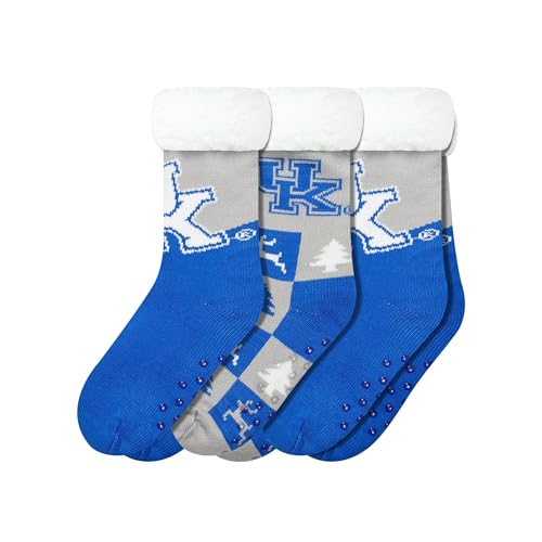 FOCO Kentucky Wildcats NCAA Womens Fan Footy 3 Pack Slipper Socks