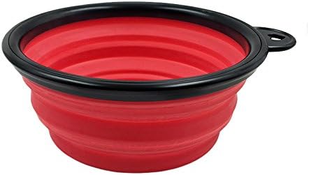 PETLESO Pet Leso® Pop-up Pet Bowl Travel Bowl Water Feeder Bowl Portable Bowl for Dogs Cats -Red