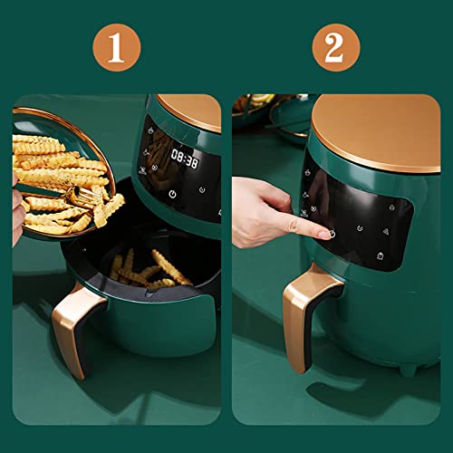 Friteuse sans huile 4.5L compacte et tactile verte - 5