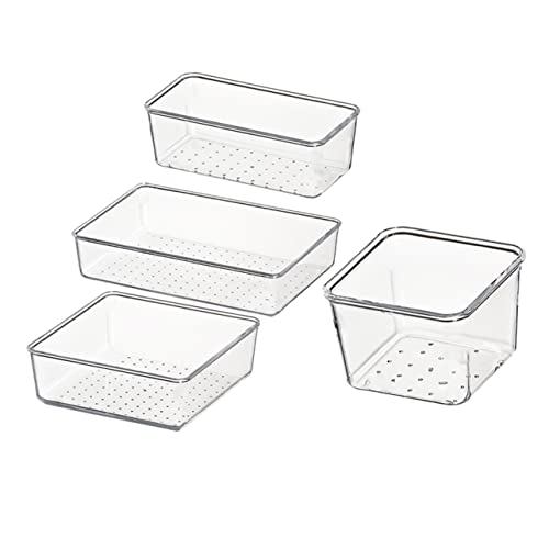 Rangement plastique transparent multifonctions et organiseur de tiroir modulable - 2