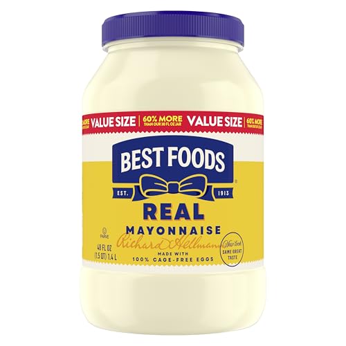 Best Foods Mayonnaise Real Mayo for Delicious Sandwiches Gluten-Free Sandwich Spread, Rich in Omega-3 ALA 48 oz