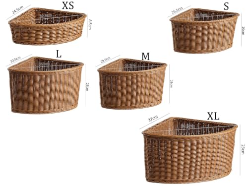 Panier d'angle triangulaire lot de 2 bacs d'étagère empilables - 8