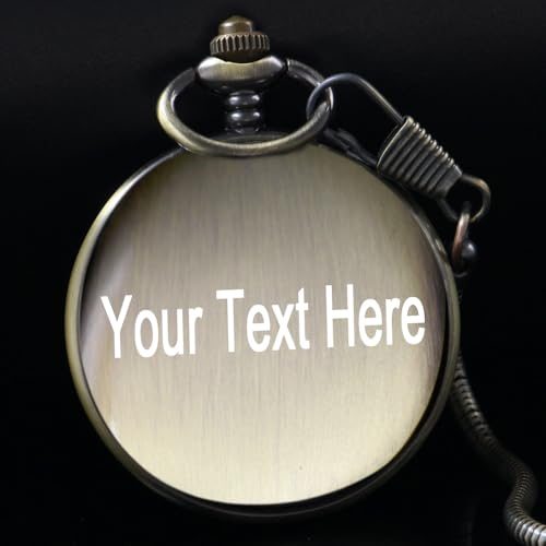 Image of Personalization Pocket Watch Men's Fullmetal Alchemist Hand Wind Mechanical Roman Numerals Customized Pocket Watches Men Steampunk with Chain Box