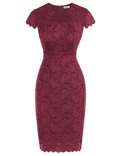 Image of GRACE KARIN Cocktail Dresses for Women Cap Sleeve Lace Dress