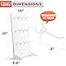 Peg Board Display Stand With 12 Hooks - White Metal Jewelry Retail Pegboard Racks for Craft Shows, Fairs and Selling Earrings - Sturdy Rack Stands for Retail Stores, Vendors & Events, 17 x 13