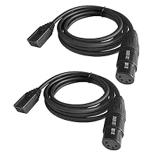 Interchangeable Headset Cable for Clear-Com 300-X45ft, XLR Connector Microphone Headphone Wire for Clear-Com CC-110 CC-300 CC-220 CC-400-X4 Headsets, 4 Pin XLR Female Adapter Headphone Cord2 Pack