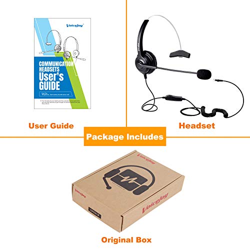 Headset Headphones + Adjustable Volume + Mute Control for Cisco IP Telephone 7940 7970 8841 8851 8861 8941 8945 8961 9951 9971 and All Series