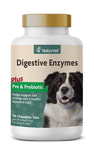 NaturVet Digestivo Enzimas Plus Probiotic para Dental para Perros, Suave, Fabricado en Estados Unidos