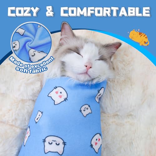 Image of Supet Cat Wrap for Cutting Nails, 2026 Self-Adherent Cat Grooming Wrap, Anti-Escape Calming Cat Swaddle Wrap for Medicine, Nail Clipping, Teeth Brushing, Ear Cleaning
