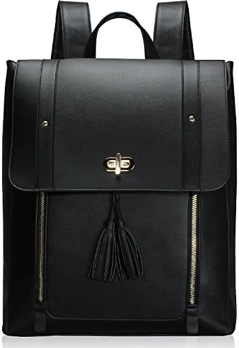 Estarer Laptop Backpack for Women 15.6 Large PU Leather Satchel Rucksack Handbag For Work Travel