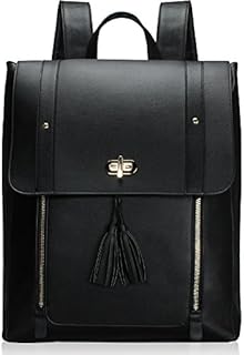 Estarer Laptop Backpack for Women 15.6 Large PU Leather Satchel Rucksack Handbag For Work Travel