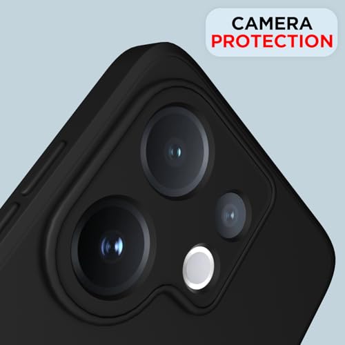 Image of Outlouders Back Cover for Vivo V60 5G / Vivo T4 Pro 5G | Camera Protection | Durable Soft Matte Silicone Bumper Case (Black)