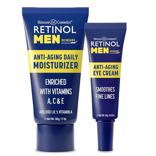 Retinol Men Moisturizer Provide Anti-Aging Benefits Of Vitamin A & Deep Hydration Men Eye Cream Reduces Puffiness & Dark Circles cover