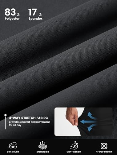 Libin Jogginghose Herren Lange Trainingshose Sporthose Freizeithose Fitness Yogahose Sweathose Stretch Gym Lounge Weites Bein Jogger Hosen mit Reißverschlusstaschen, Schwarz L