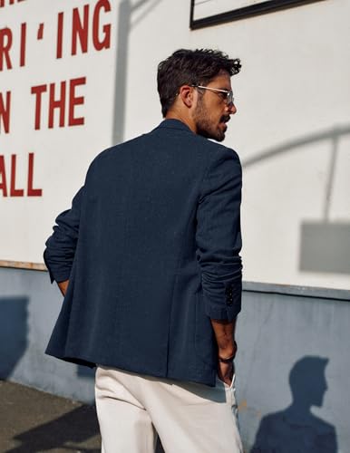 PJ PAUL JONES Mens Blazer Casual Sport Coats Lightweight One Button Suit Jacket for Summer4