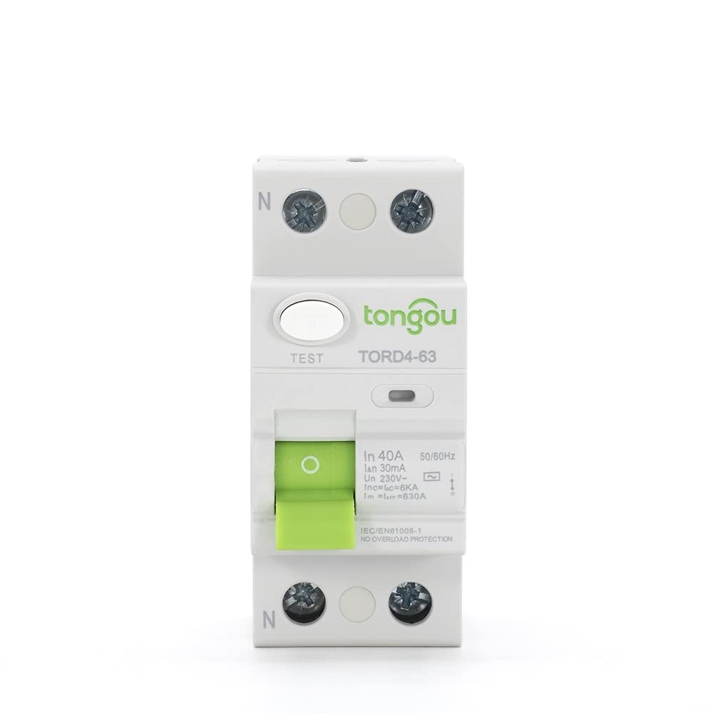Magnetotermico,Interruttore Magnetotermico 2P 40A RCD RCCB AC 110V 230V 30mA Tipo Interruttore differenziale(40A 300mA)