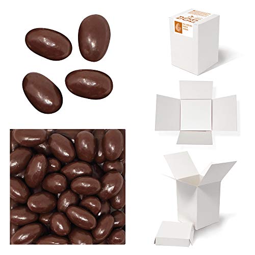 Bulk Gourmet Emporium - Almendras tostadas bañadas en chocolate con leche belga, un regalo vegetariano y sin envase de plástico, 420 gr