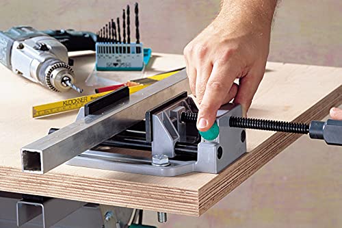 wolfcraft Quick-Action Vice, 100 mm - with Quick Adjustment - Clamping jaw Professional with V-Slots - for Drill Stands and workbenches - Clamping Force 200 kg - 3410000 5 wolfcraft Quick-Action Vice, 100 mm - with Quick Adjustment - Clamping jaw Professional with V-Slots - for Drill Stands and workbenches - Clamping Force 200 kg - 3410000 - Image 5