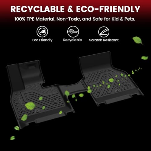 Image of LASFIT Floor Mats for BMW iX 2022-2026 xDrive45 xDrive50 xDrive60 M60 M70 | All Weather TPE Custom Fit Floor Liners, Full Set with Backrest Mats & Cargo Trunk Mat Accessories, Black