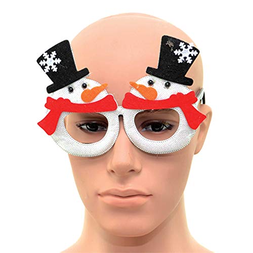 Shatchi Lunettes de soleil de Noël Motif bonhomme de neige Blanc Taille unique Cover