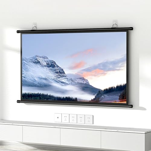 Pantalla portátil para proyector 71x145 cm blanca