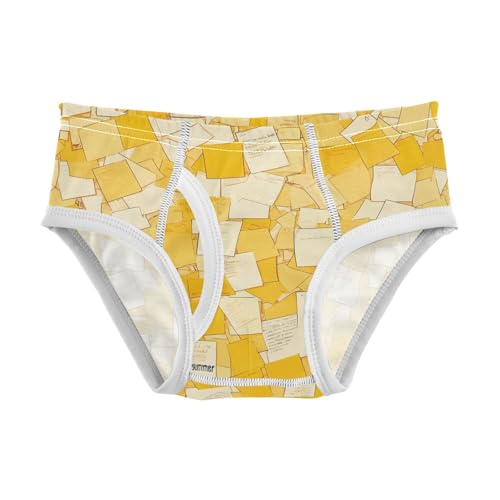 visesunny Boys Potty Training Underwear Yellow Sticky Note Breathe Cotton Briefs Size 2T-8Y for Toddler