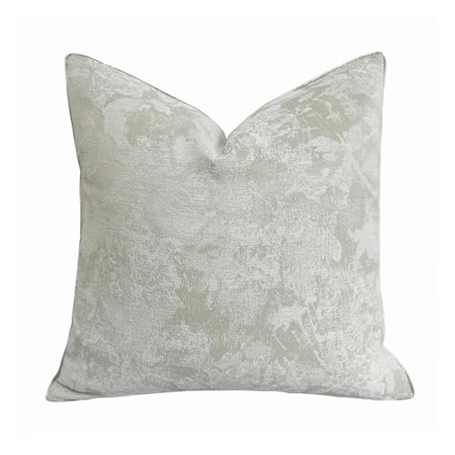 JBJYGSG Kissenbezug Beige Chenille Weicher Kissenbezug Home Boden Bett Gewebt 45x45cm 1 Stück Packung