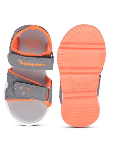 Image of Bubblegummers 1612 Starlight Grey Sandals Shoes for Kids|Everyday|Running|Walking|Comfortable Fit|Fashionable