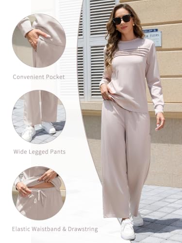 Image of Women Winter Two Piece Lounge Sets Long Sleeve Casual Travel Fall Outfit