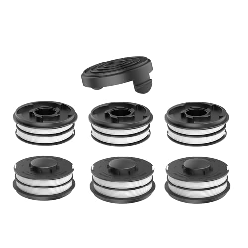 RISELION 3405685 Ersatzspule,Kompatibel mit EINHELL Rasentrimmer GC-ET 4530 /Fadenspule passend für Elektro Freischneider/Kantentrimmer Spule (6 fadenspule + 1 Trimmerabdeckung)