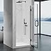 YTSAHSTT Framelss Single Swing Hinged Shower Door, 28