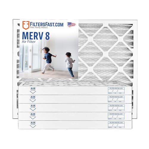 Filters Fast 30x32x2 Pleated Air Filter Merv 8, 2 inch AC Furnace Air Filters, Made in the USA, Actual Size 29.5x31.5x1.75, 6 Pack