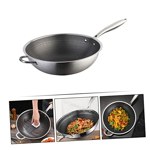 Wok de acero inoxidable con diseño ergonómico miniatura 4